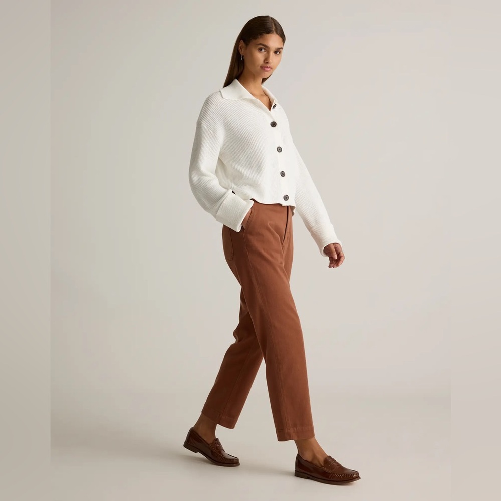Quince Brown Straight-Leg Pants